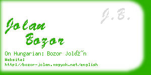 jolan bozor business card